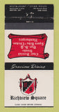 Matchbook Cover - Richview Square Restaurant West ON 30 Strike