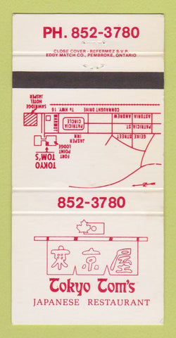 Matchbook Cover - Tokyo Tom's Japanese Restaurant Jasper AB 30 Strike