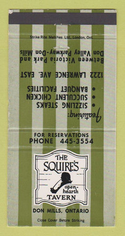 Matchbook Cover - Squire's Tavern Don Mills ON WORN 30 Strike