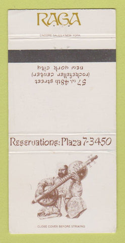Matchbook Cover - Raga Restaurant New York City WORN 30 Strike