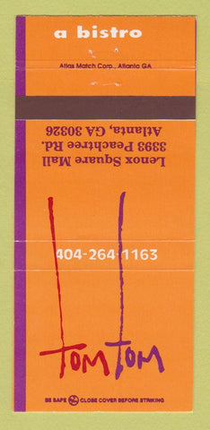 Matchbook Cover - Tom Tom Bistro Atlanta GA 30 Strike