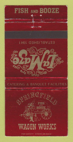 Matchbook Cover - La Maze Springfield Wagon Wheel San Diego CA WEAR 30 Strike
