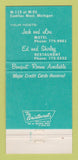Matchbook Cover - Sun'n Snow Restaurant Cadillac West MI 30 Strike