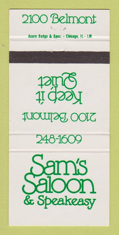 Matchbook Cover - Sam's Saloon & Speakeasy Chicago IL 30 Strike