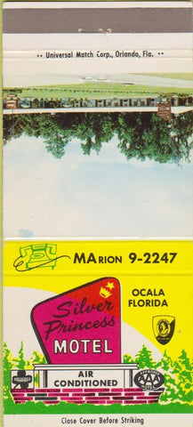 Matchbook Cover - Silver Pricess Motel Ocala FL 30 Strike