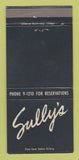 Matchbook Cover - Sully's Restaurant Kankakee IL WEAR 30 Strike