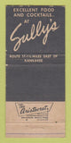 Matchbook Cover - Sully's Restaurant Kankakee IL WEAR 30 Strike