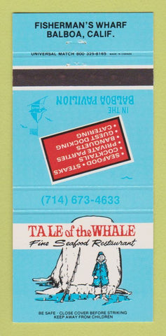 Matchbook Cover - Tale of the Whale Seafood Balboa CA 30 Strike