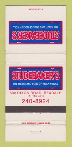 Matchbook Cover - Studebaker's Rexdale ON 30 Strike