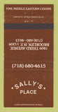 Matchbook Cover - Sally's Place Brooklyn NY 30 Strike