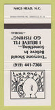 Matchbook Cover - Sam & Omie's Nags Head NC 30 Strike