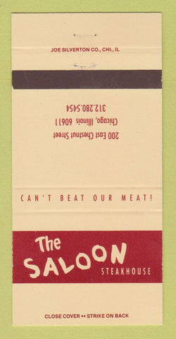 Matchbook Cover - Saloon Steak House Chicago IL 30 Strike