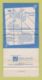 Matchbook Cover - Studio Restaurant Atlanta GA WEAR 30 Strike