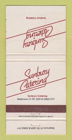 Matchbook Cover - Sunbury Catering Sunbury UK WEAR 30 Strike