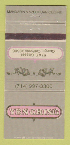 Matchbook Cover - Yen Ghing Chinese Restaurant Orange CA WEAR 30 Strike