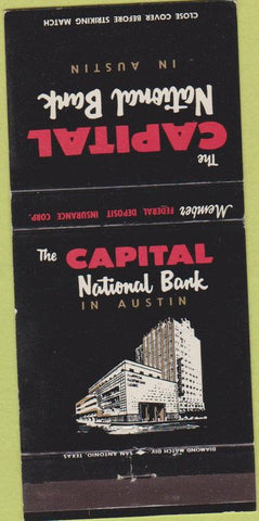 Matchbook Cover - Capital National Bank Austin TX 30 Strike
