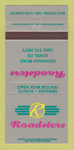 Matchbook Cover - Roadsters Lewes DE Pizza 30 Strike