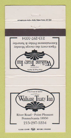 Matchbook Cover - Walking Treaty Inn Point Pleasant PA 30 Strike