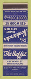 Matchbook Cover - Kooktorder Dairy Kitchen Buffet Pittsburgh PA