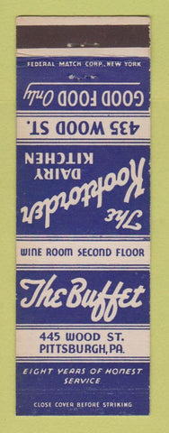 Matchbook Cover - Kooktorder Dairy Kitchen Buffet Pittsburgh PA