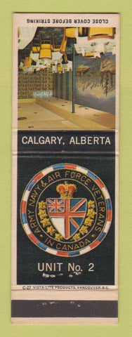 Matchbook Cover - Army Navy Air Force Veterans Calgary AB