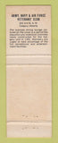 Matchbook Cover - Army Navy Air Force Veterans Calgary AB