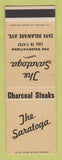 Matchbook Cover - The Saratoga Steak House Buffalo NY