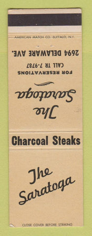 Matchbook Cover - The Saratoga Steak House Buffalo NY