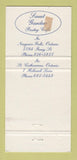 Matchbook Cover - Sweet Garden Pastry Cafe Hamilton ON WEAR 30 Strike