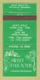 Matchbook Cover - Sweet Patootie Restaurant Valley Brisbane Australia 30 Strike