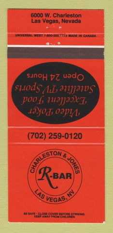 Matchbook Cover - Charleston & Jones R Bar Las Vegas NV 30 Strike