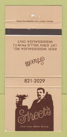Matchbook Cover - Street's Mississauga ON 30 Strike