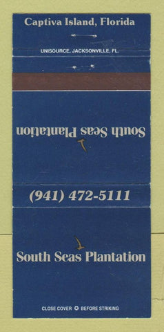 Matchbook Cover - South Seas Plantation Captiva Island FL WEAR 30 Strike