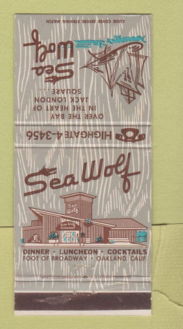Matchbook Cover - Sea Wolf Restaurant Oakland CA 30 Strike