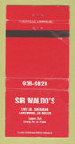 Matchbook Cover - Sir Waldo's Restaurant Lakewood Colorado WEAR 30 Strike