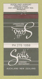 Matchbook Cover - Scott's Restaurant Auckland New Zealand  30 Strike