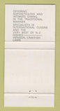 Matchbook Cover - Scott's Restaurant Auckland New Zealand  30 Strike