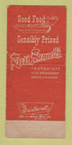 Matchbook Cover - Russ Bennett's Restaurant Denver Colorado WEAR 30 Strike