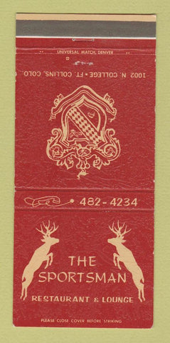 Matchbook Cover - Sportsman Restaurant Fort Collins Colorado 30 Strike