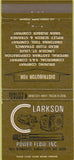 Matchbook Cover - Clarkson Power Flow car parts Kansas City MO 30 Strike