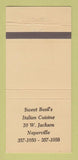 Matchbook Cover - Sweet Basil's Italian Restaurant Naperville IL 30 Strike