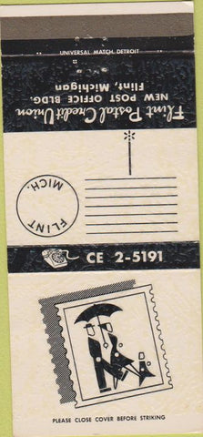 Matchbook Cover - Flint Postal Credit Union MI 30 Strike