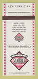 Matchbook Cover - Trattoria Sambuca New York City 30 Strike