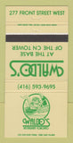 Matchbook Cover - Waldo's Restaurant Toronto ON 30 Strike