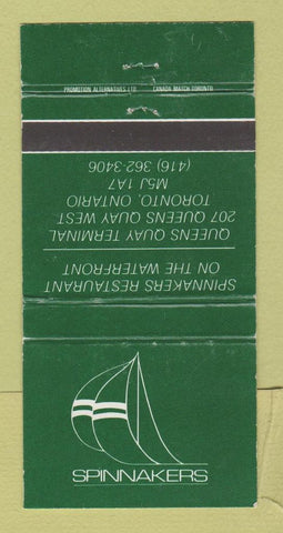 Matchbook Cover - Spinnakers Restaurant Toronto ON WEAR 30 Strike