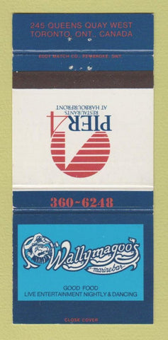 Matchbook Cover - Wally Magoo's Marine Bar Toronto ON Pier 4 30 Strike