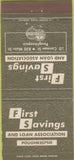 Matchbook Cover - First Savings Bank Poughkeepsie NY 30 Strike