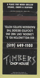 Matchbook Cover - Timbers Shop House London ON WEAR 30 Strike