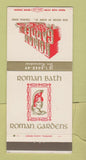 Matchbook Cover - Roman Gardens Restaurant Toledo OH 30 Strike