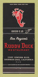 Matchbook Cover - Ben Payson's Ruddy Duck Sherman Oaks CA 30 Strike